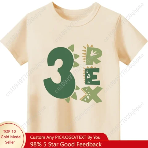 Camiseta 3 Anos para Meninos e Meninas – Look Perfeito para Aniversário Infantil