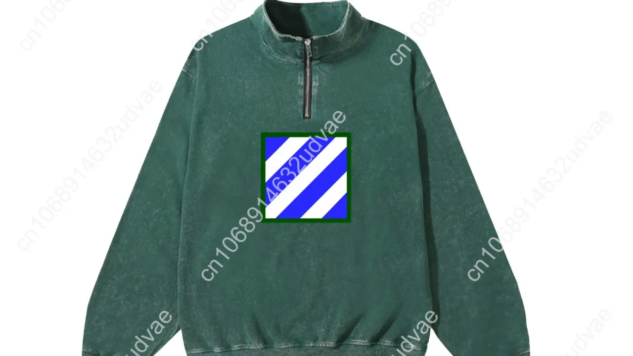 Moletom Vintage 3rd Infantry Division com Zíper – Conforto e Estilo para Todos