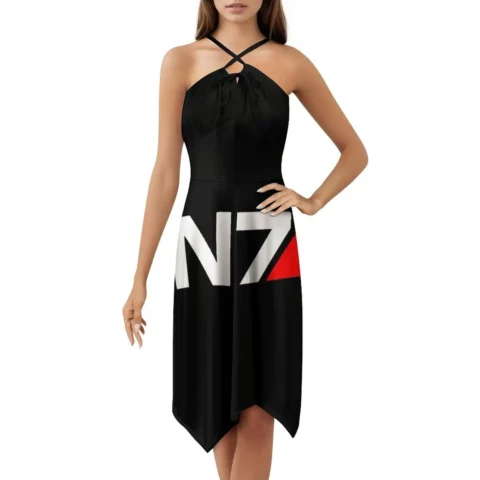 Vestido Mass Effect N7 Feminino: Estilo Streetwear com Desconto Imperdível