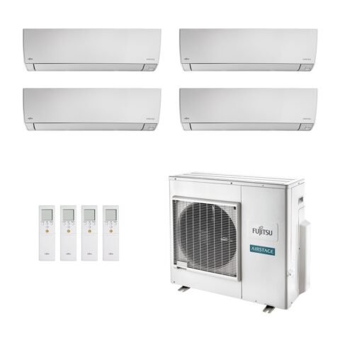 Ar-Condicionado Multi Split Inverter Fujitsu 35.000 (4x Evap 12.000) Quente/Frio 220V