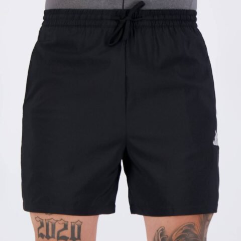 Bermuda Adidas Chelsea Small Logo Preta – Conforto e Estilo Casual