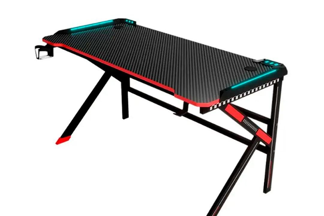 Mesa Gamer RGB 120cm Aitek DELTA-M1202K: Conforto e Estilo para Seu Espaço Gamer