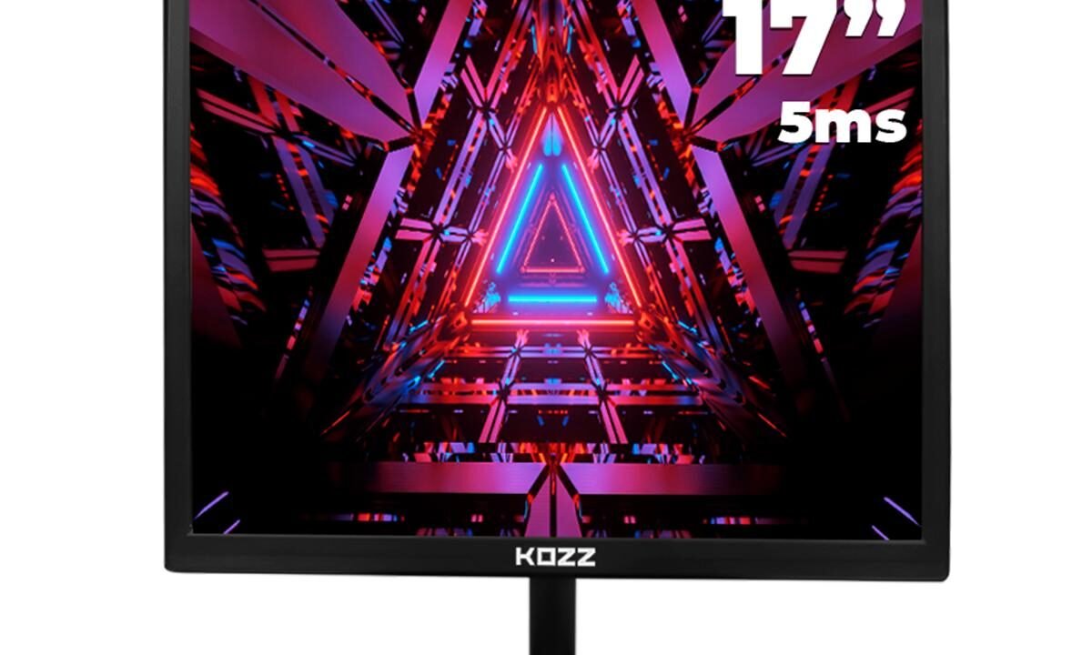 Monitor Gamer Led 17’’ 5ms 60 Hz Kozz HDMI VGA Controle Luz Azul – KZ-M1700