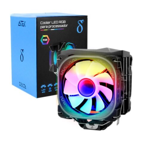 Cooler Fan Led RGB Aitek DELTA-C6220: Resfriamento Eficiente e Silencioso para seu Processador