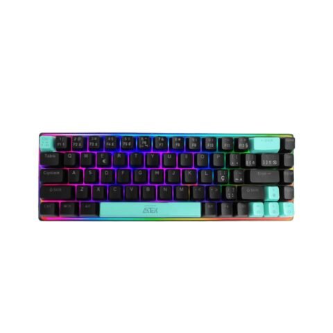 Teclado Mecânico Gamer Aitek 68 Teclas LED USB Silencioso Compacto