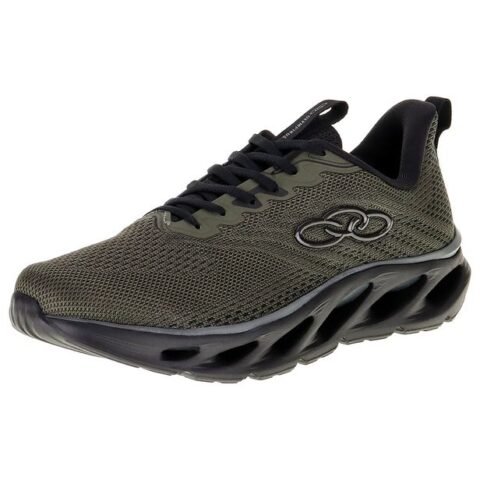 Tênis Masculino Diffuse 5 Olympikus Preto/Verde 39 – Conforto e Estilo para Seu Dia a Dia