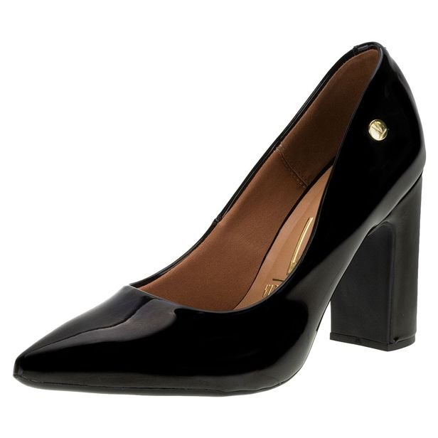 Sapato Feminino Salto Alto Vizzano 1285400 Verniz Preto 35 – Elegância e Conforto