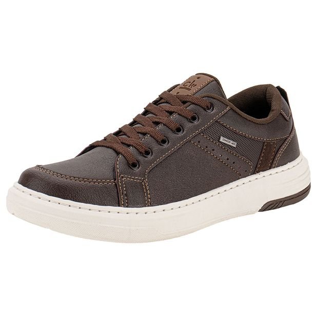 Sapatênis Masculino Confort Way – 9103 CAFÉ 01 39: Conforto e Estilo para o Dia a Dia