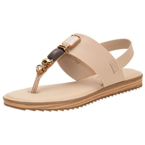 Sandália Feminina Flat Modare 7141120 Bege 34 – Conforto e Estilo para o Dia a Dia