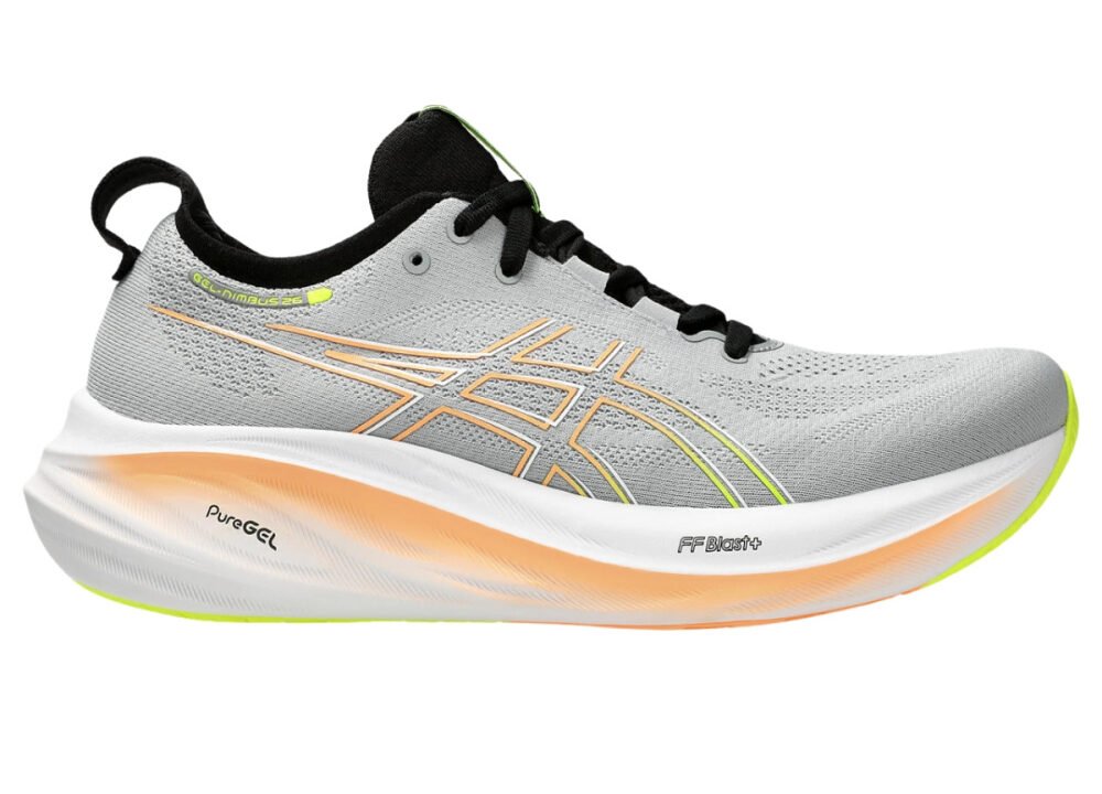 Tênis Asics Gel-Nimbus 26 Masculino Cinza – Amortecimento e Conforto para Corrida e Academia