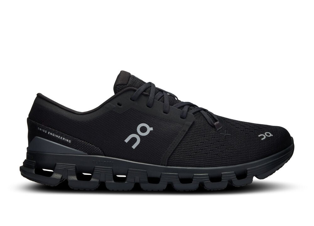 Tênis On Running Cloud X 4 Masculino Preto – Conforto e Flexibilidade para Seus Treinos