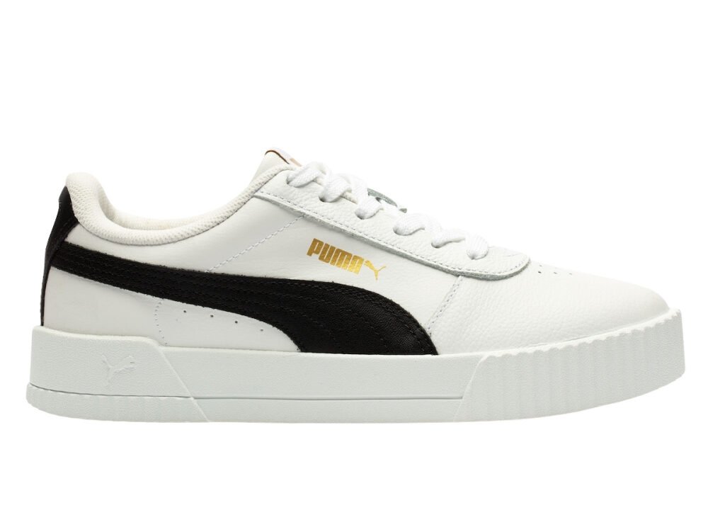Tênis Puma Carina L Feminino Branco/Preto – Conforto e Estilo para o Dia a Dia