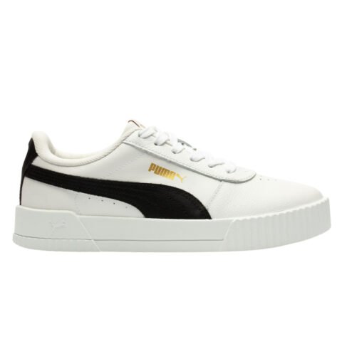 Tênis Puma Carina L Feminino Branco/Preto – Conforto e Estilo para o Dia a Dia
