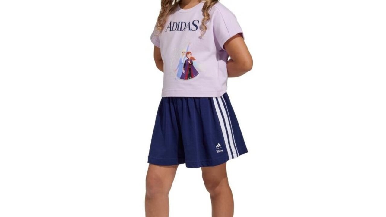 Conjunto Infantil adidas Disney Frozen Roxo: Conforto e Diversão para os Pequenos