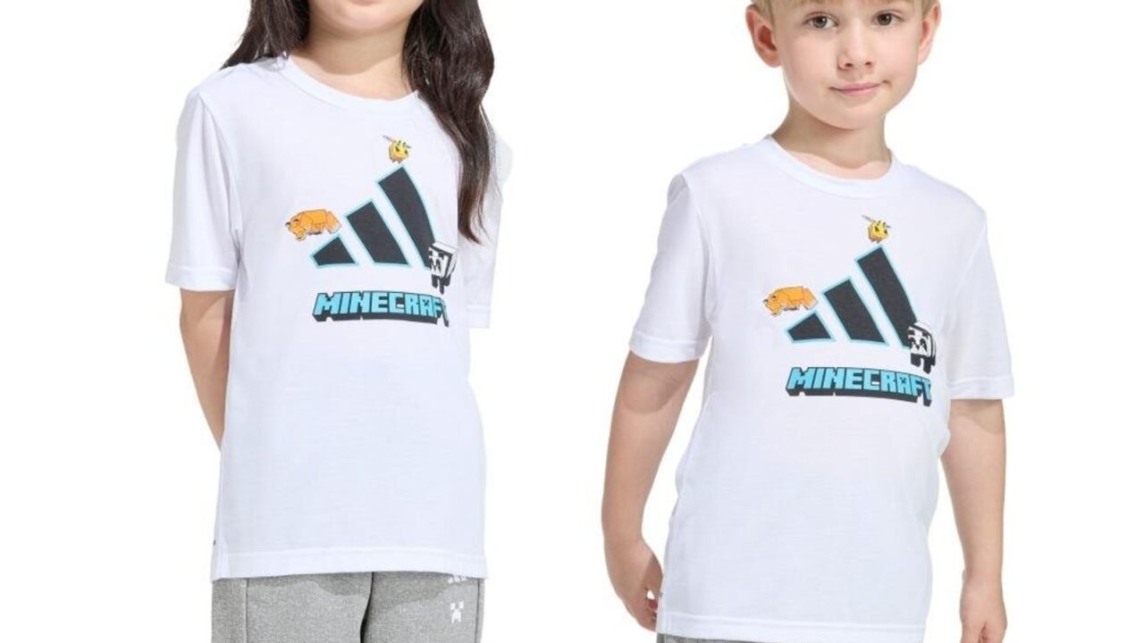 Camiseta Treino Adidas Minecraft Branco – Conforto e Estilo para Jovens Fãs