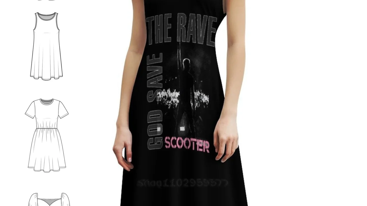Vestido Vintage Bohemian para Mulheres – The Rave And God Save _ Gt _ Scooter _ Lt