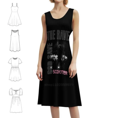 Vestido Vintage Bohemian para Mulheres – The Rave And God Save _ Gt _ Scooter _ Lt