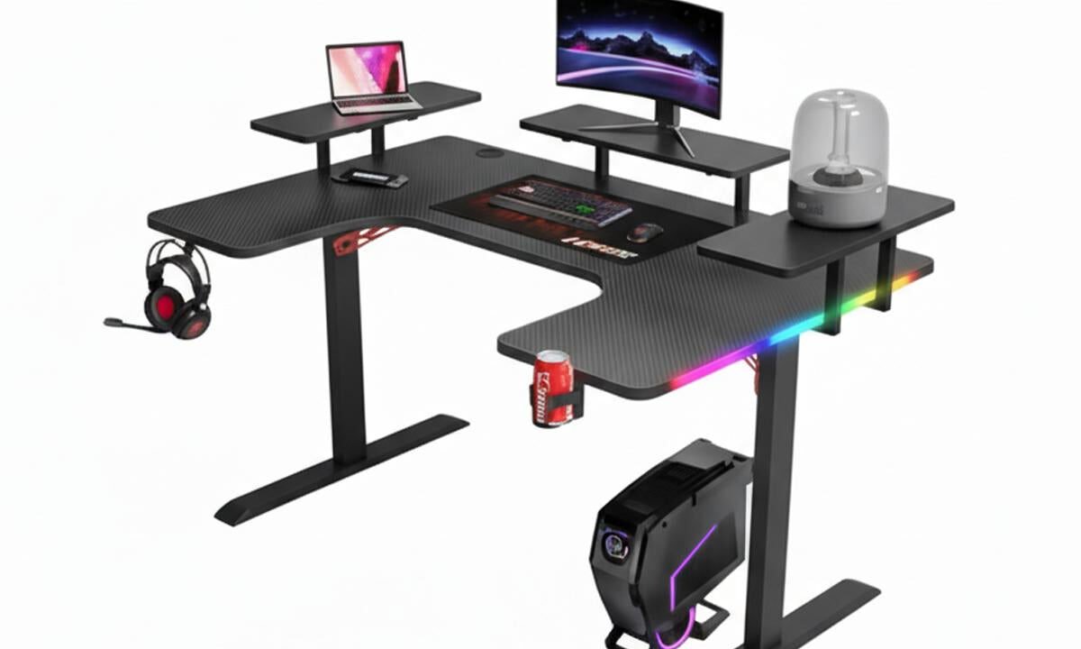Mesa Gamer RGB Aitek DELTA-M1602H: Espaço e Estilo para seu Setup