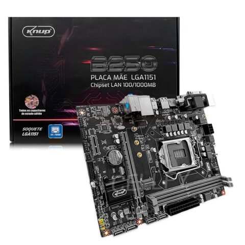 Placa Mãe LGA1151 Intel B250 DDR4 Micro-ATX Knup KP-B250 – Pronta Entrega