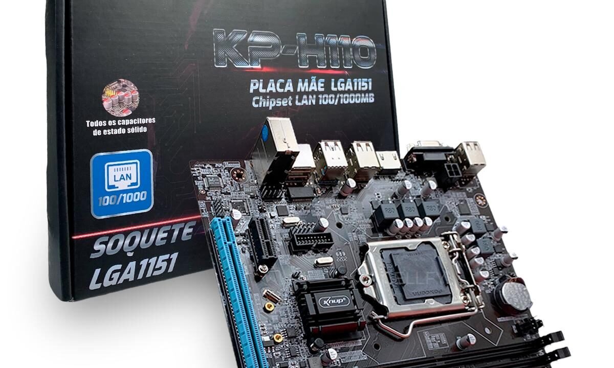 Placa Mãe Intel H110 LGA1151 DDR4 Knup 32GB Micro ATX USB 3.0 – KP-H110