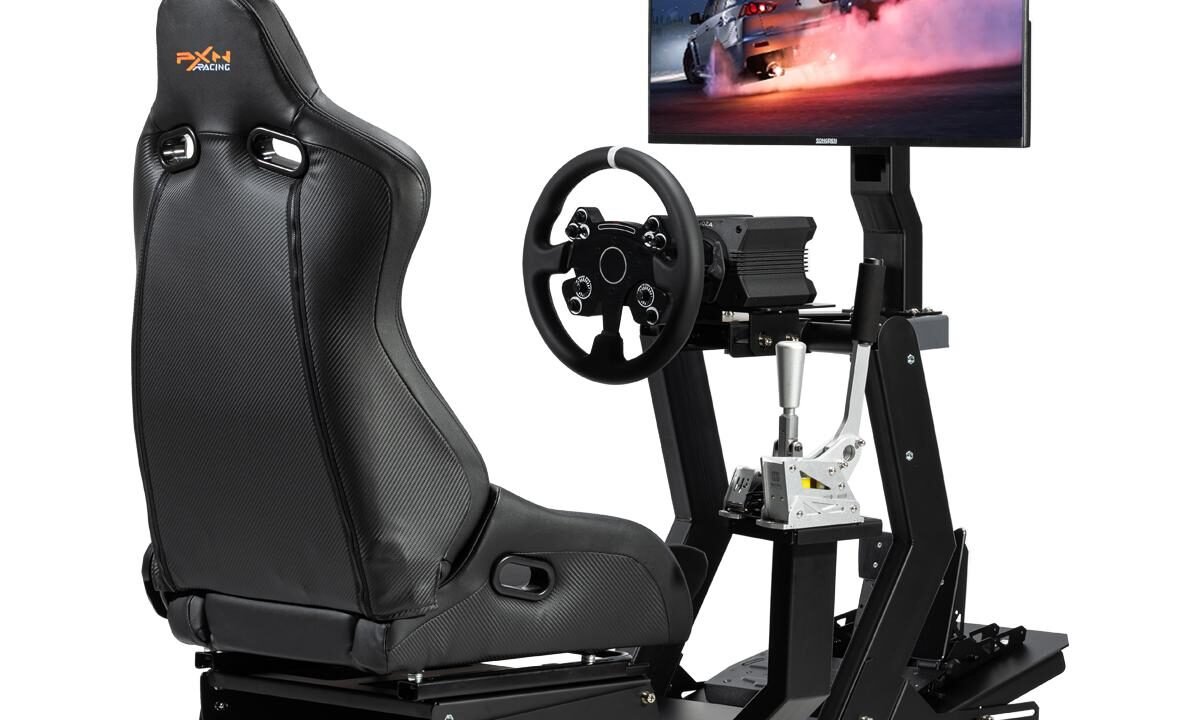 Cockpit Gamer Premium PXN CP02 para Simulação de Corrida com Banco Ergonômico