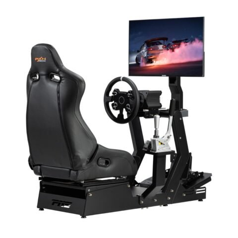 Cockpit Gamer Premium PXN CP02 para Simulação de Corrida com Banco Ergonômico