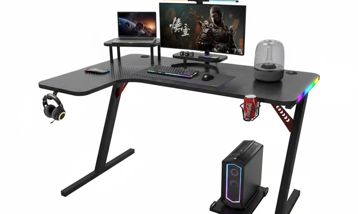 Mesa Gamer em L Aitek DELTA-M1601H: Espaçosa, Reforçada e Funcional