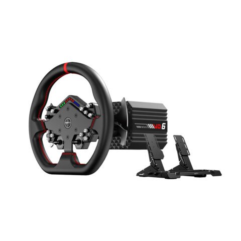 Volante Gamer PXN WDSR2 300mm Base VD6 6Nm Direct Drive para Simulador Racing