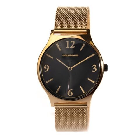 Relógio Analógico Feminino Chilli Beans Preto Dourado – Elegância no Seu Pulso