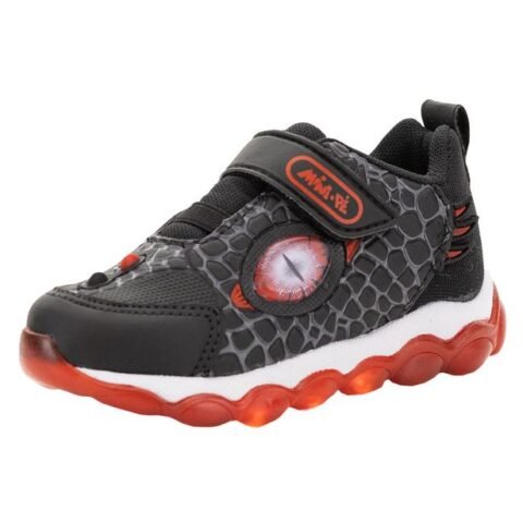 Tênis Infantil Dino Led Minipé – MP2128 PRETO 22: Conforto e Diversão para os Pequenos