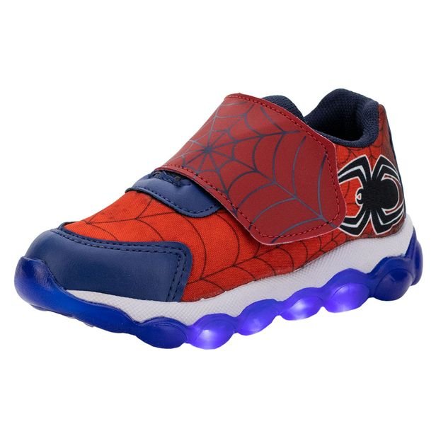 Tênis Infantil LED MiniPé MP2205 Azul/Vermelho – Conforto e Diversão para Meninos