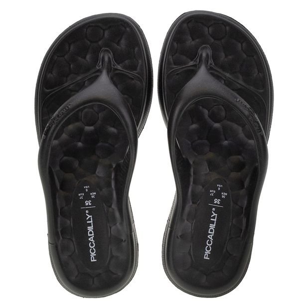 Chinelo Feminino Marshmallow Piccadilly C224003 Preto 38 – Conforto e Estilo